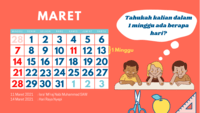 Hari, Minggu, dan Bulan di Kalender - Kelas 2 - Kuis