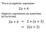 6th Grade ENL - Factoring Algebraic Expressions
