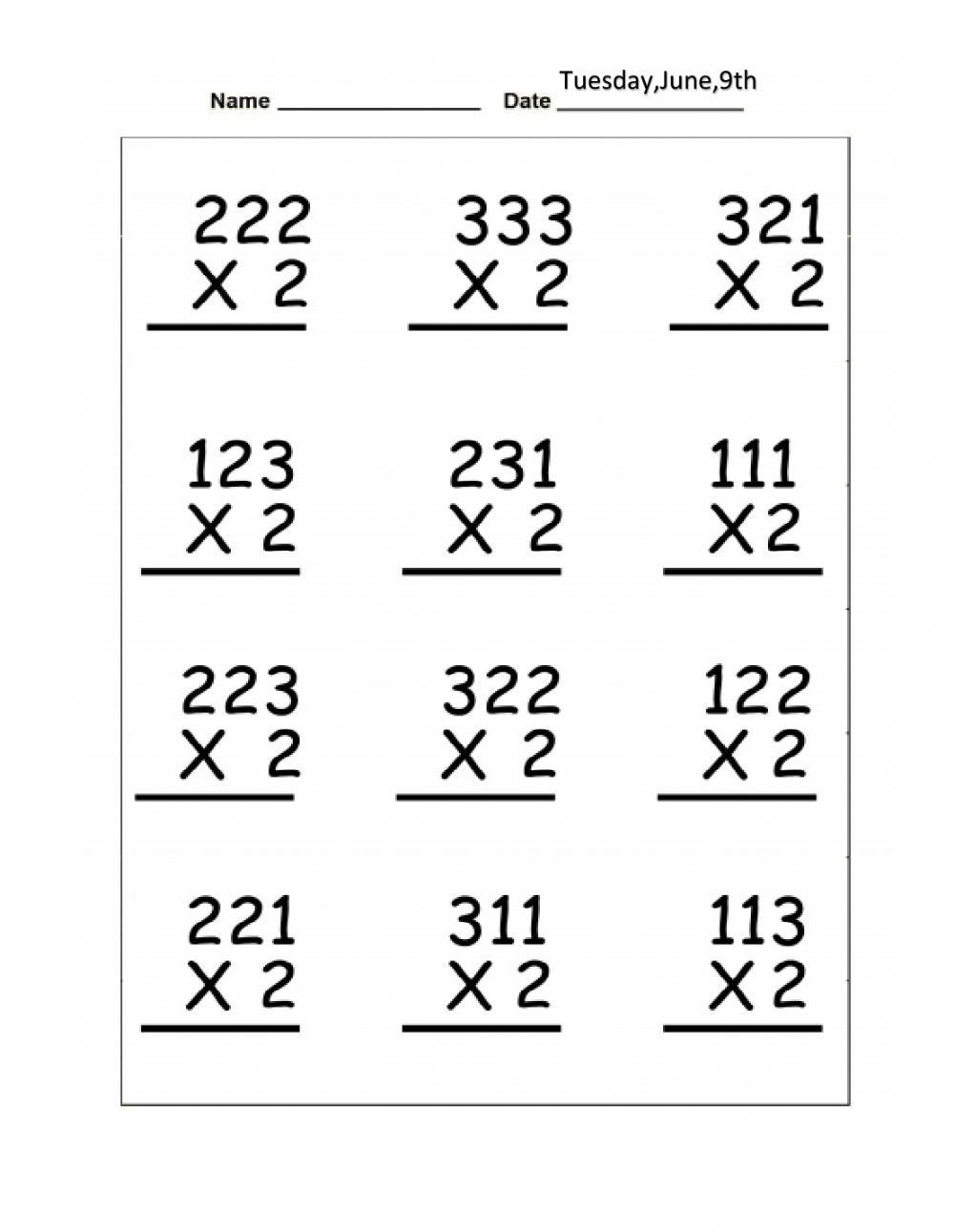 multiplication-without-regrouping-p3-quizizz