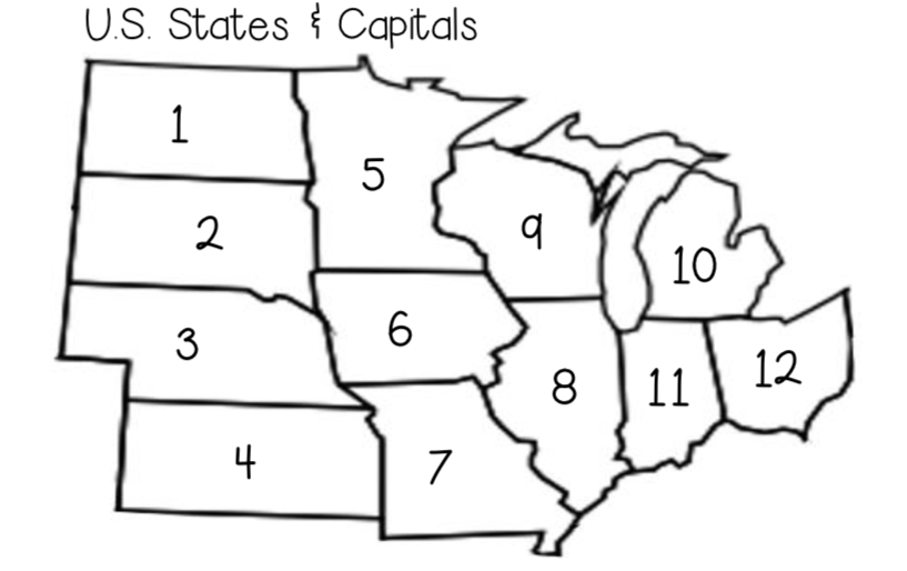 Midwest States and capitals Social Studies Quiz Quizizz