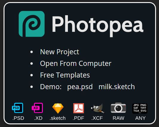 Photopea Interface