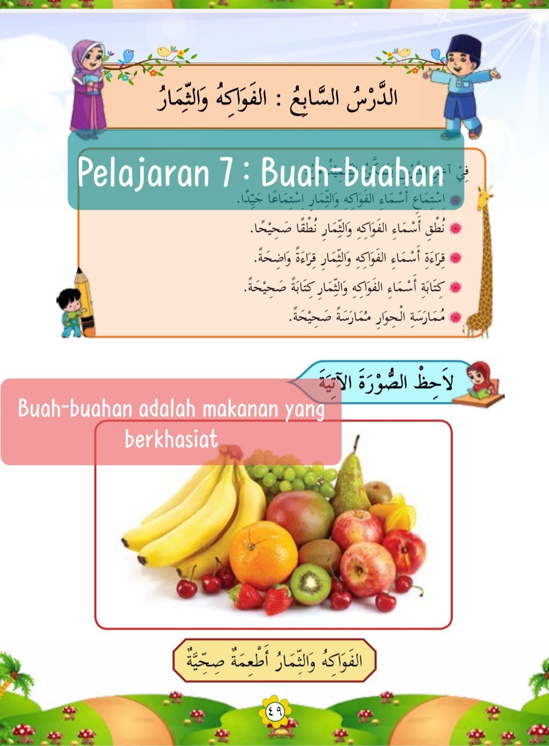 Arab tahun 5 buahan bahasa dalam buah (Buah