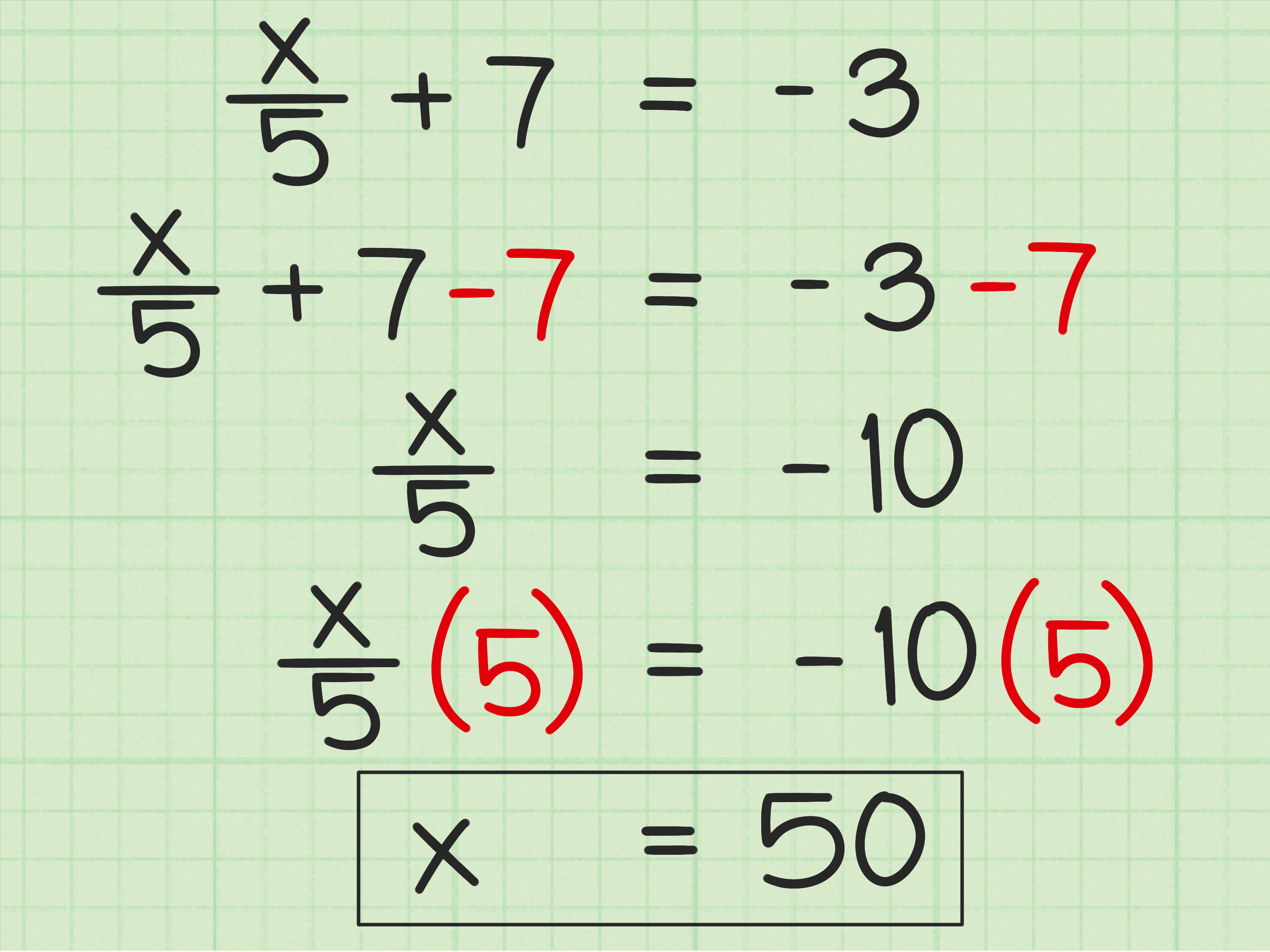 Solving Linear Equations (Variable on one side)