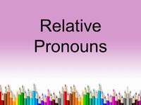 Relative Pronouns Flashcards - Quizizz