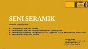 Seni Seramik Tingkatan 2