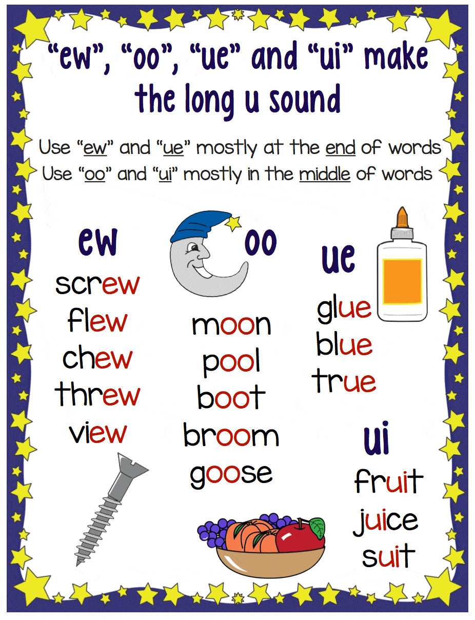 Long /oo/ sound: oo, ew, ue, & ui | 1.1K plays | Quizizz