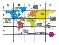 Locating Oceans & Continents on an Alphanumeric Grid