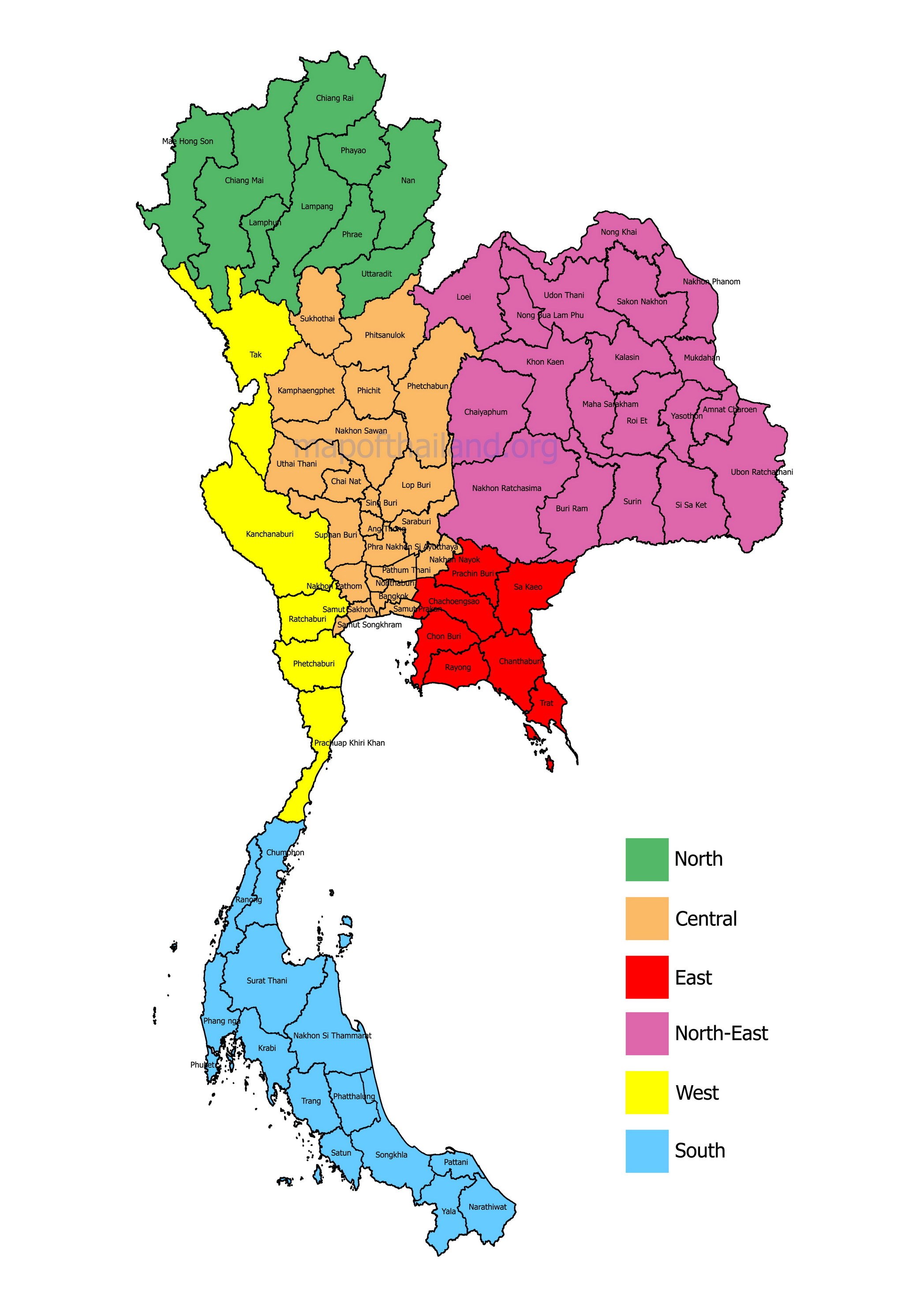 Map of Thailand