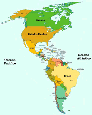 países da américa do sul - Série 1 - Questionário