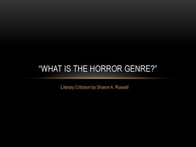 What is the horror deals genre by sharon russell