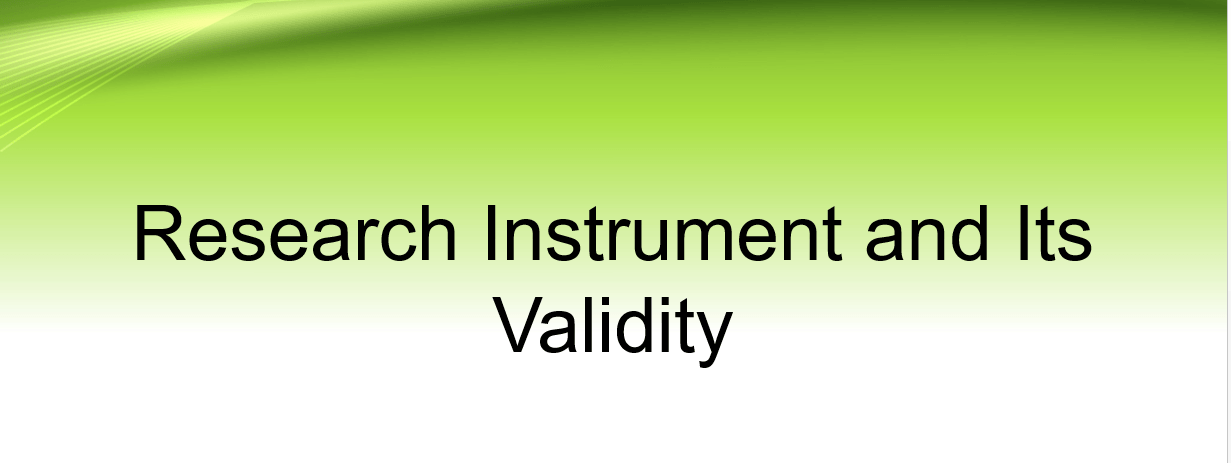 research instruments quiz