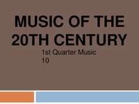 20TH CENTURY MUSIC 2021-2022