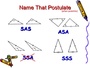 SSS and SAS Triangle Congruence