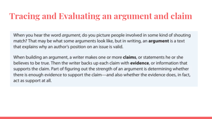 evaluating an argument assignment quizlet