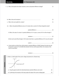 electric current resistivity and ohms law - Class 9 - Quizizz