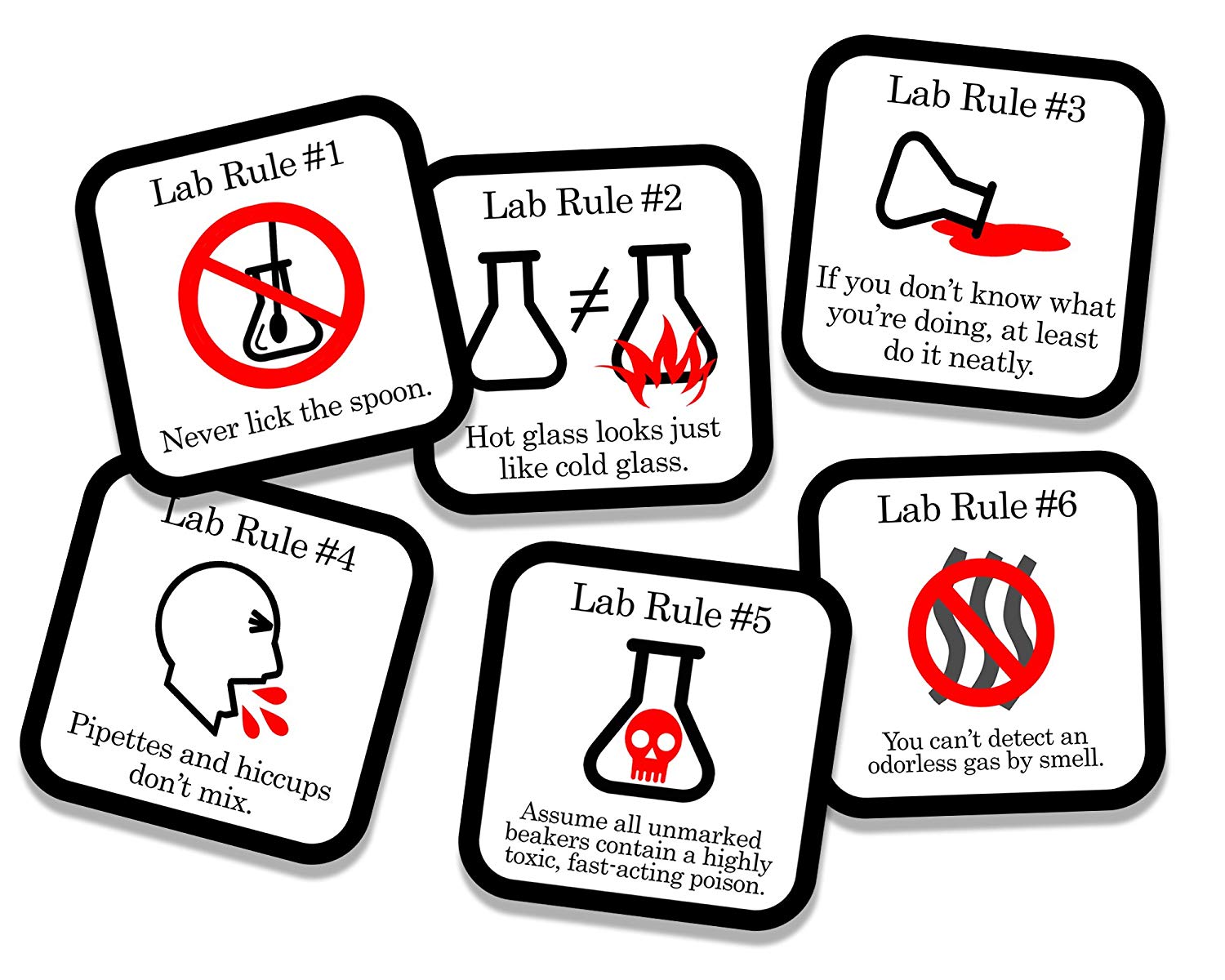 List Five Lab Safety Rules