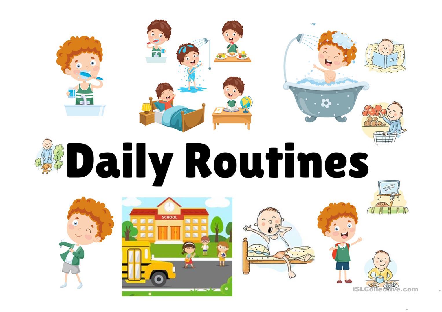 Daily routines / simple present tense (1st singular person) - Quizizz