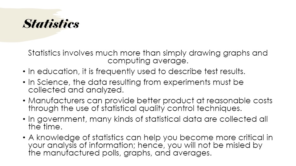 Introduction To Statistics | Mathematics - Quizizz