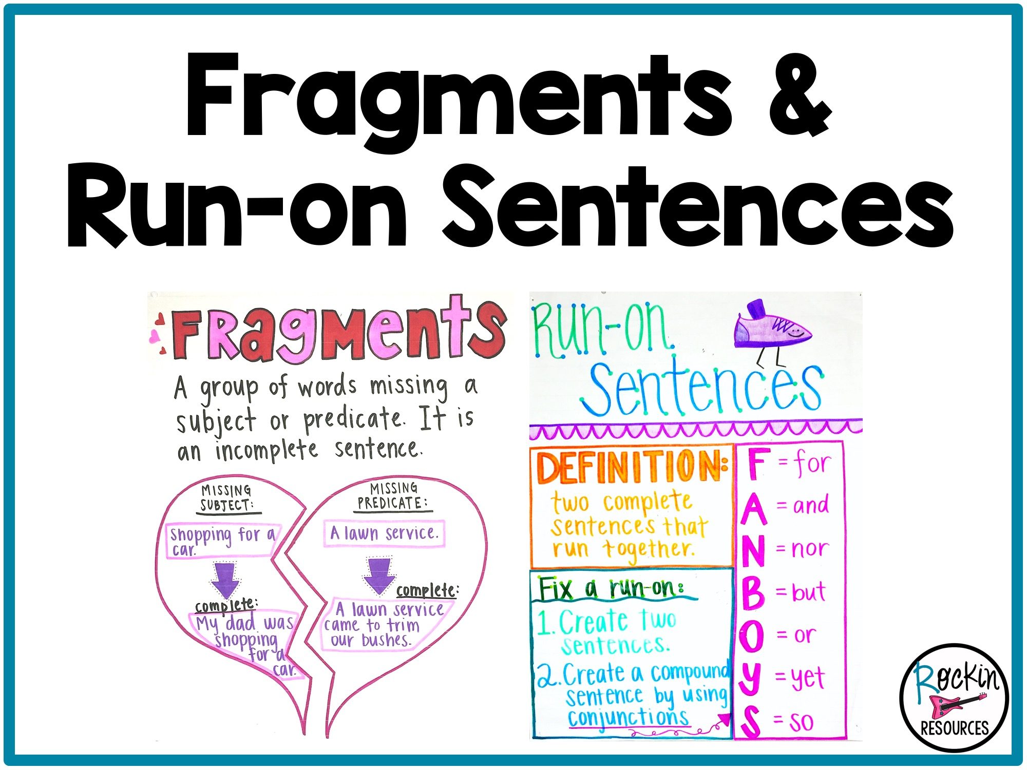 writing-mini-lesson-3-fragments-writing-mini-lessons-teaching-writing-writing-anchor-charts