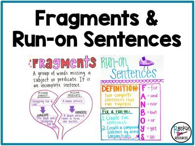 Fragments Run ons And Complete Sentences Quiz Quizizz
