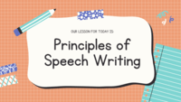 PRINCIPLES OF SPEECH WRITING