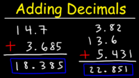 Adding Decimals - Class 5 - Quizizz