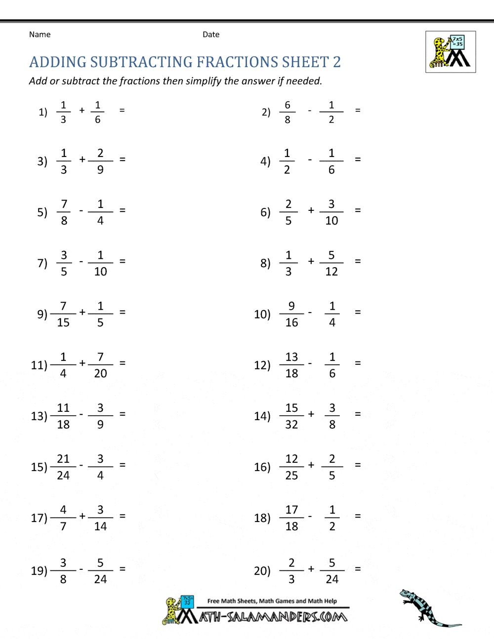 Module : Fractions Grades 7-11 March 2021 - Quizizz