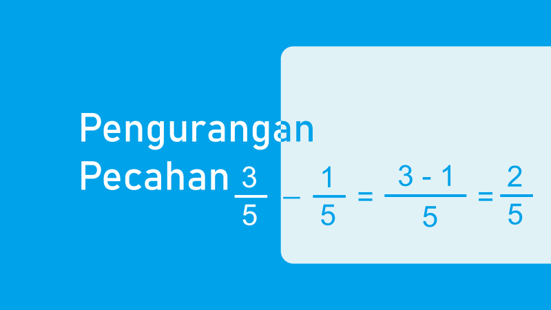 Pengurangan Pecahan - Kelas 5 - Kuis