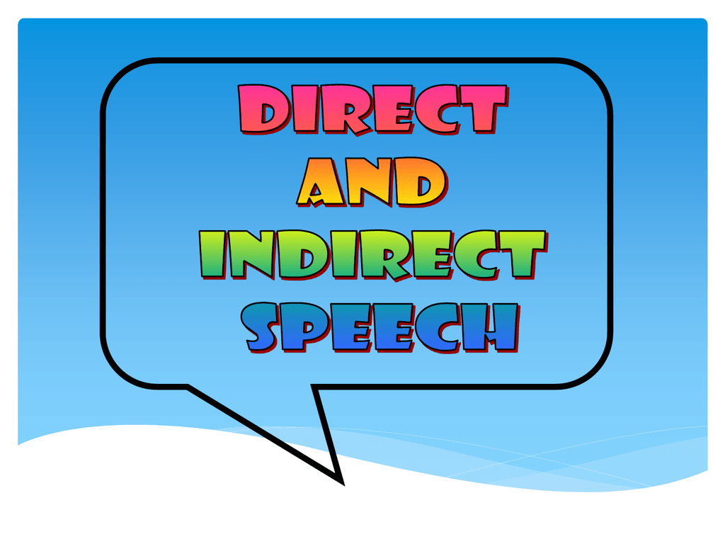 direct to indirect speech quizizz