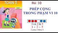 Phép cộng trong vòng 10 - Lớp 1 - Quizizz