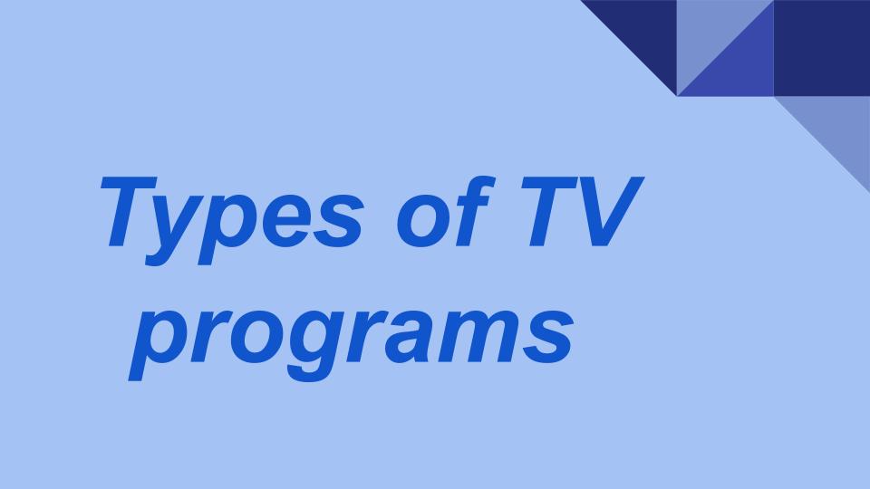 What Types Of Tv Programs Are There