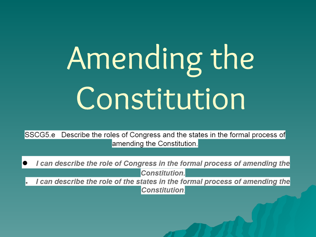 Amending The Us Constitution Questions And Answers For Quizzes And Tests Quizizz