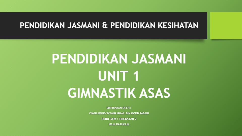 Gimnastik Asas Unit 1 Tingkatan 2 | Physical Ed - Quizizz