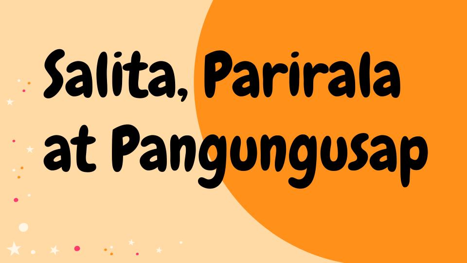 salita, parirala at pangungusap | Other - Quizizz