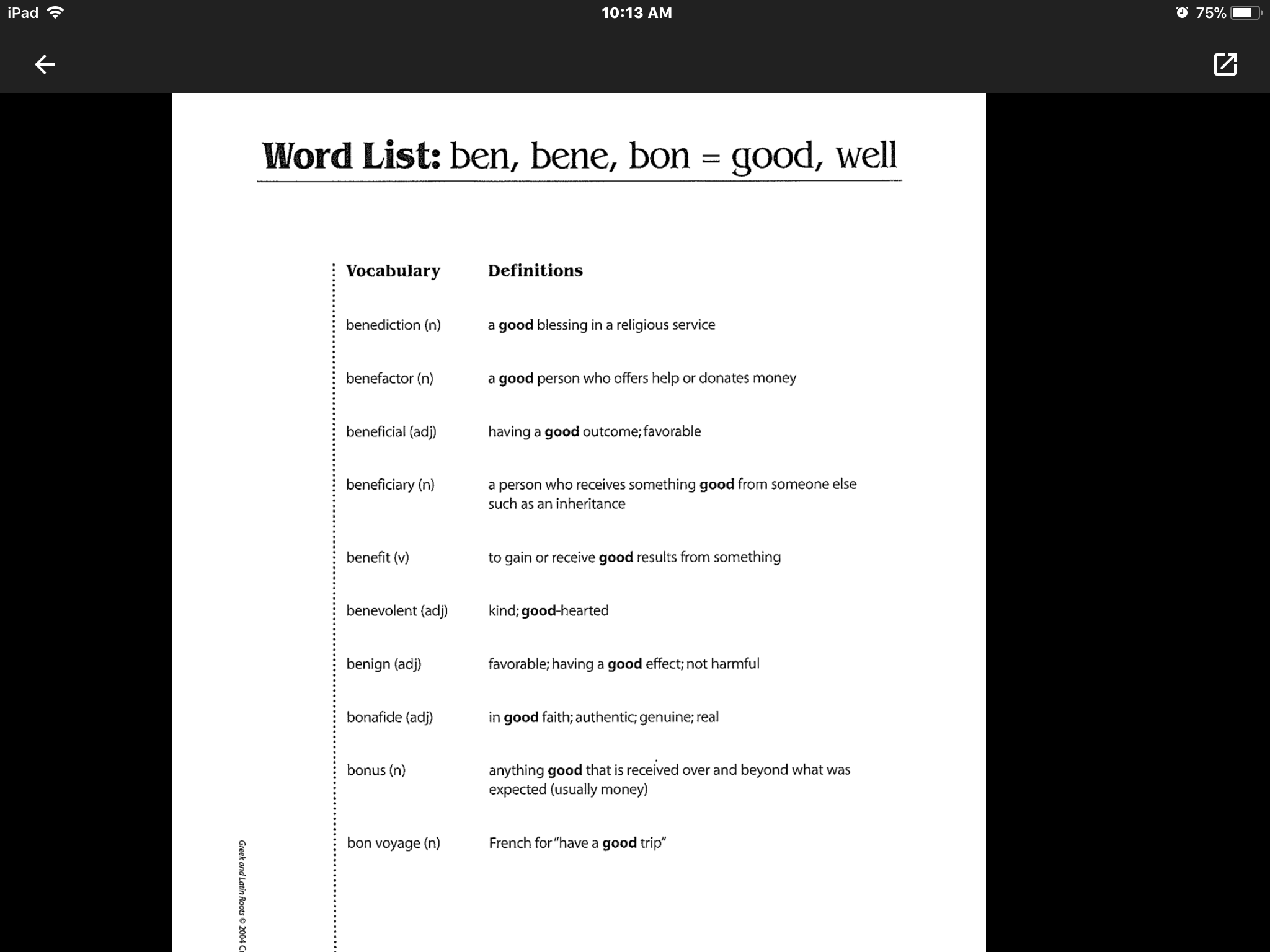 word-list-ben-bene-bon-good-well-quiz-quizizz