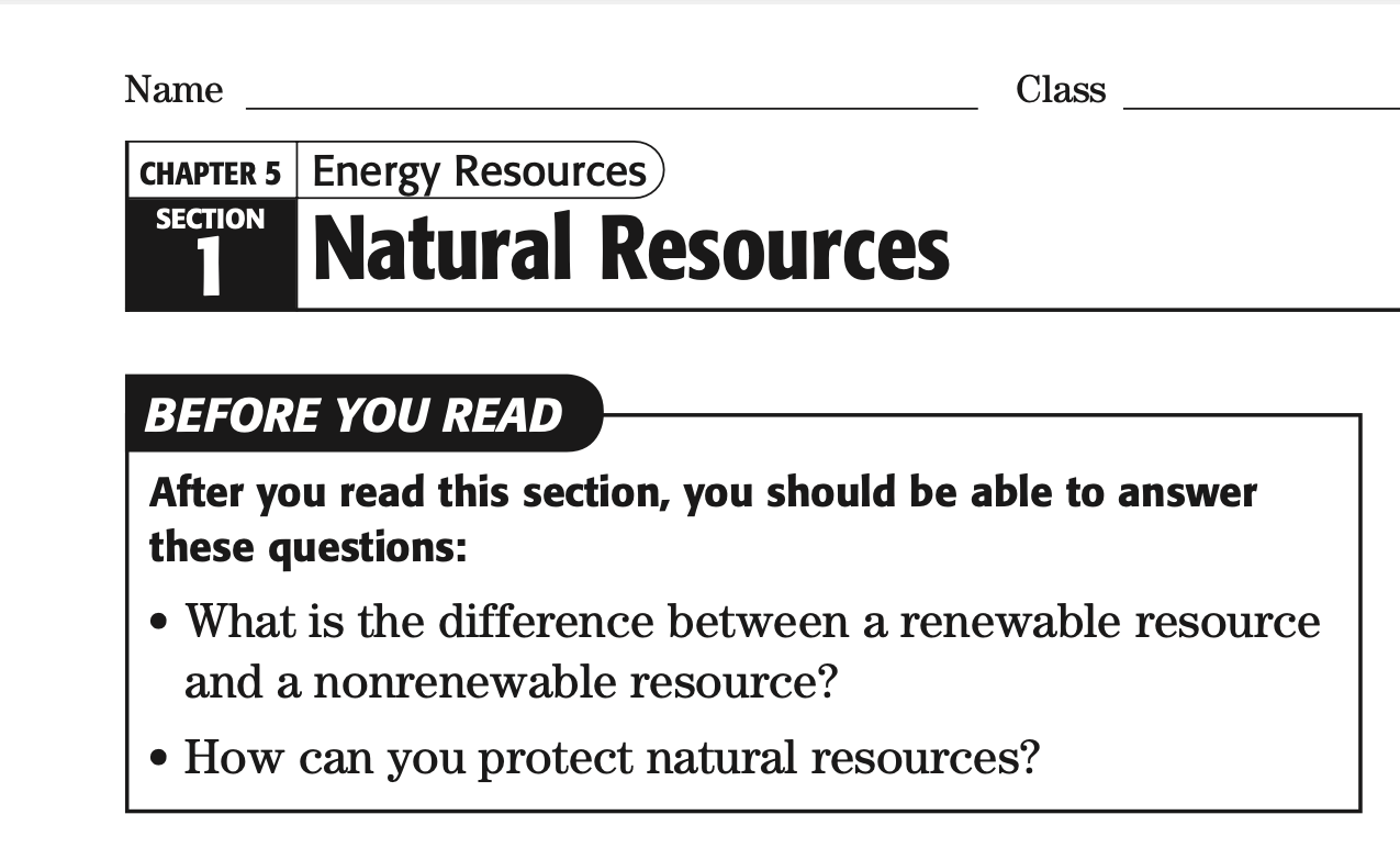 Natural Resources 