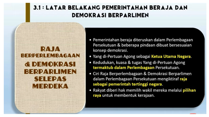 bab 3 : raja Berperlembagaan dan Demokrasi Berparlimen - Quizizz