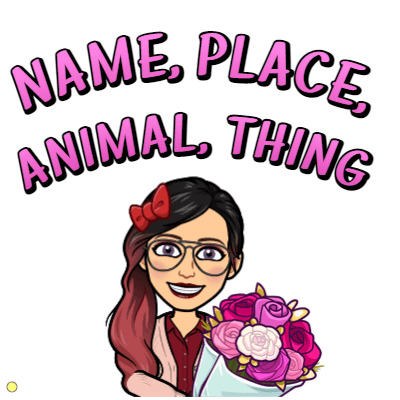 Name, Place, Animal, Thing & Food | Fun - Quizizz