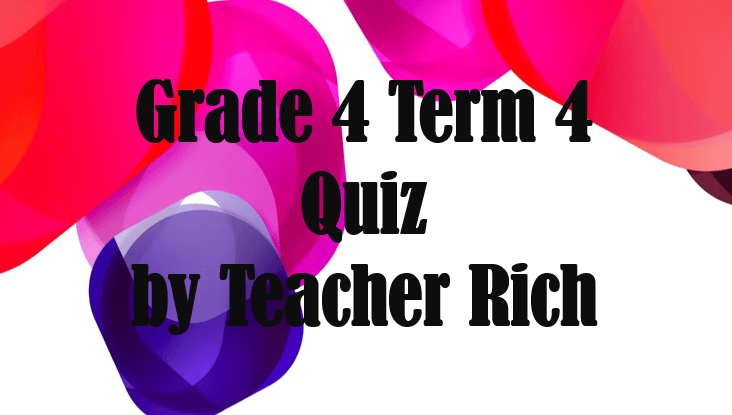 Grade 4 Term 4 Quiz