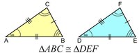 triângulos congruentes sss sas e asa - Série 11 - Questionário