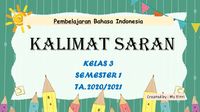 Variasi Kalimat - Kelas 3 - Kuis