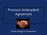 Pronoun-Antecedent Agreement - Year 9 - Quizizz
