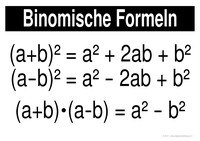 Binomische Formeln 8g 2019