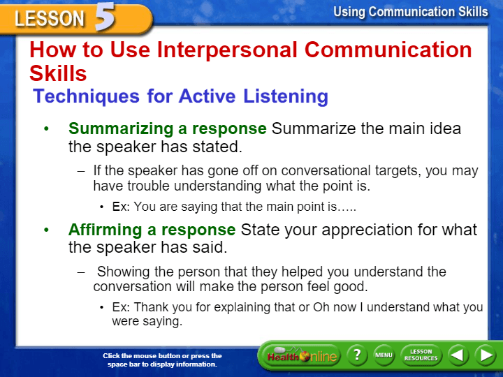 Lesson 5 - Using Communication Skills - Quizizz