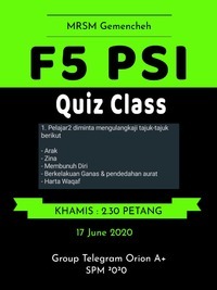 Pendidikan Syariah Islamiah Tingkatan 5 - Hadis Hukum - Quizizz