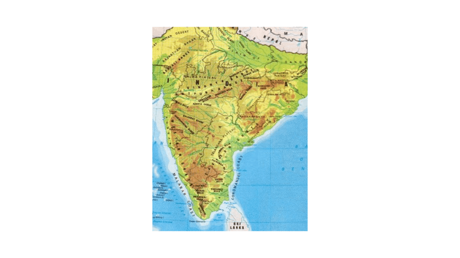 physical map of deccan plateau