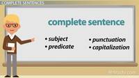 Complete Sentences - Class 8 - Quizizz