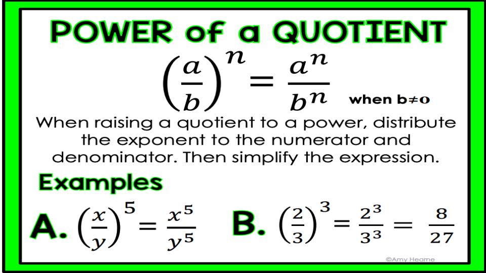 Exponent Rules | Mathematics - Quizizz