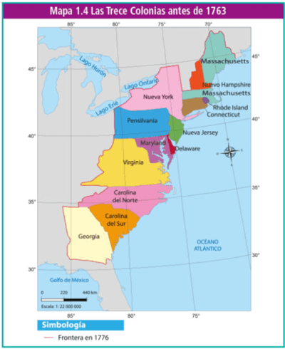 mapa de las colonias del sur