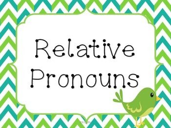 Relative Pronouns - Year 3 - Quizizz